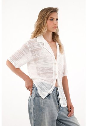 Tennis Camiseta Crudo De Tela Tejida Para Mujer