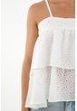 Tennis Camisa Crudo En Ojalillo Para Mujer de Tennis