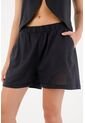 Tennis Short Con Pretina Elástica Negro Para Mujer de Tennis
