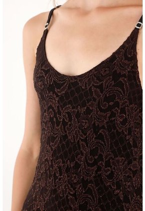 Tennis Vestido Largo Café Con Boleros Para Mujer