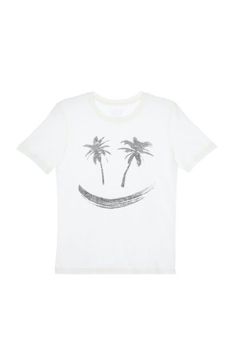 Camiseta Estampada Crudo Para Niño Tennis