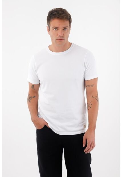 Tennis Camiseta En 100% Algodón Blanca Para Hombre