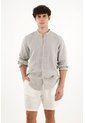Tennis Camisa Manga Larga Gris En 100% Lino Para Hombre de Tennis