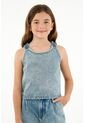 Camisa Manga Sisa Azul Para Niña de Tennis