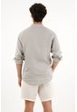 Tennis Camisa Manga Larga Gris En 100% Lino Para Hombre de Tennis