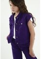 Chaleco Manga Corta Morado Para Niña de Tennis