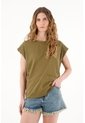 Camiseta Verde Cuello Redondo Para Mujer de Tennis