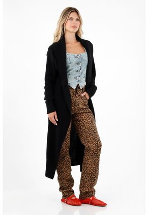 Tennis Buzo Tipo Cárdigan Negro Para Mujer