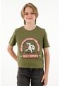 Camiseta Verde De Manga Corta Para Niño de Tennis