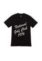 Tennis Camiseta Negra Estampada En Frente Para Hombre de Tennis