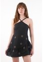 Tennis Vestido Corto Con Estampado Negro Para Mujer de Tennis