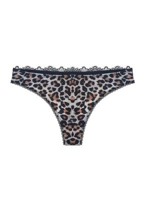 Tennis Panty Tipo Tanga Con Estampado Animal Print Para Mujer