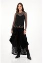Tennis Vestido Negro En Encaje De Tiras Para Mujer de Tennis