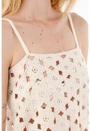 Camisa Tejida Con Tiras Para Mujer