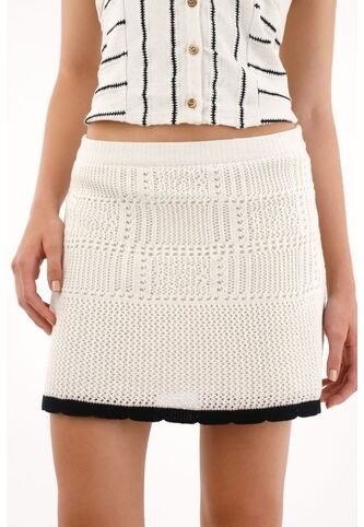 Tennis Falda Corta Con Ruedo En Contraste Para Mujer Tennis