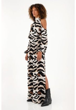 Tennis Vestido Largo Con Estampado Animal Print Para Mujer