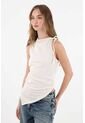 Tennis Camiseta Con Recogido Lateral Crudo Para Mujer de Tennis