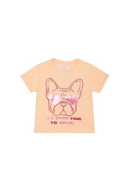 Camiseta Estampada Amarilla Para Niña