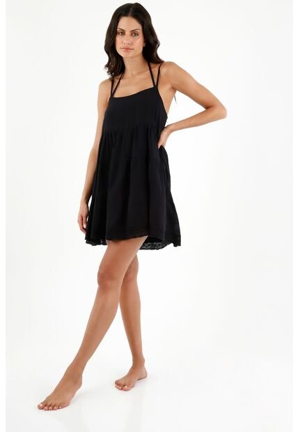 Vestido Silueta En A Negro Para Mujer
