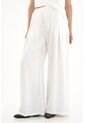 Tennis Pantalón Wide Leg Tipo Sastre Blanco Para Mujer de Tennis