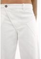 Tennis Jean Wide Leg Con Bolsillos Asimétricos Blanco Para Mujer de Tennis