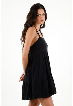 Vestido Silueta En A Negro Para Mujer