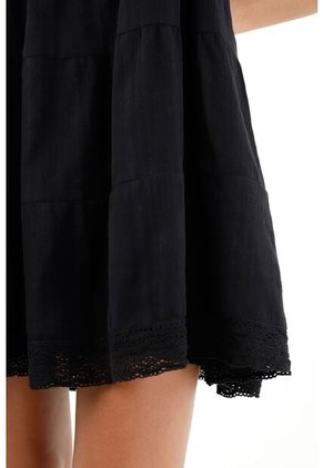 Vestido Silueta En A Negro Para Mujer