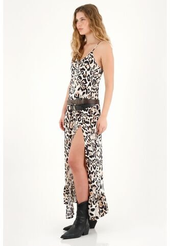 Tennis Vestido Largo Con Estampado Animal Print Para Mujer Tennis