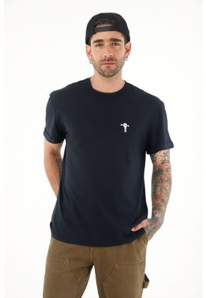 Tennis Camiseta Negra En 100% Algodón Para Hombre