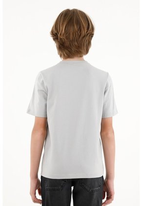 Camiseta Gris Manga Corta Para Niño