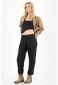 Tennis Pantalón Horseshoe Tiro Medio Negro Para Mujer de Tennis