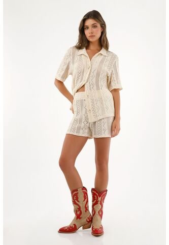 Tennis Bermuda Crudo Tipo Crochet Para Mujer Tennis