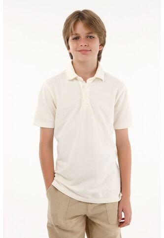 Polo Crudo Manga Corta Para Niño Tennis