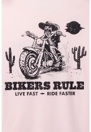 Camiseta Manga Corta Estampada Rosada Para Hombre