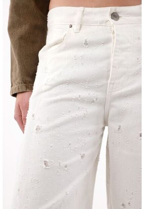 Tennis Jean Horseshoe Tiro Bajo Crudo Para Mujer