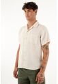 Tennis Camisa Crudo Manga Corta En 100% Lino Para Hombre de Tennis