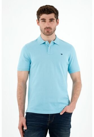 Tennis Polo Azul Con Raqueta Multicolor Para Hombre Tennis