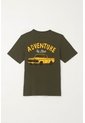 Camiseta Básica Con Estampado Verde Para Niño de Tennis