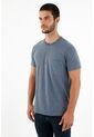 Camiseta Tipo Henley Azul Para Hombre de Tennis