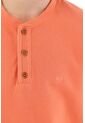 Camiseta Naranja Con Perilla De Botones Para Niño de Tennis