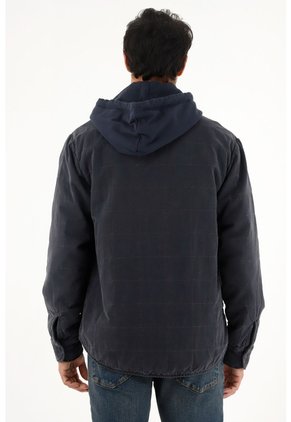 Tennis Chaqueta Negra De Textura Acolchada Para Hombre