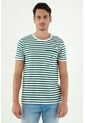 Tennis Camiseta De Rayas Verdes Para Hombre de Tennis