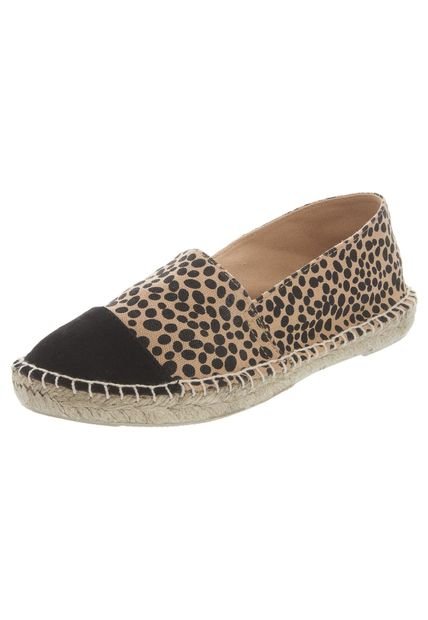 Alpargata tennis TNS Negro-Animal Print