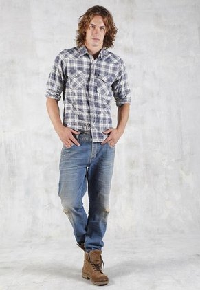 Camisa tennis TNS Azul-Gris