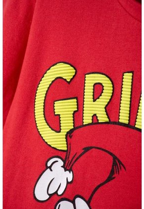 Pijama De Grinch Pantalón Largo Rojo Para Niño Unisex 8