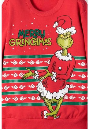 Buzo De Grinch Cerrado Rojo Para Niño 6