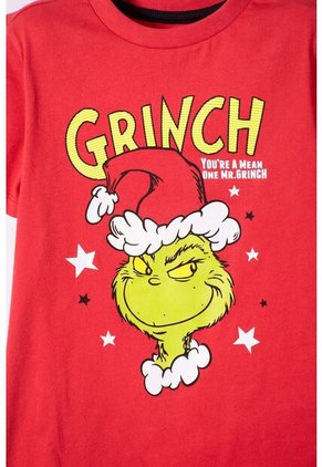 Pijama De Grinch Pantalón Largo Rojo Para Niño Unisex 2T A 5T 5T