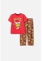 Pijama De Grinch Pantalón Largo Rojo Para Niño 2T A 5T 5T de THE GRINCH