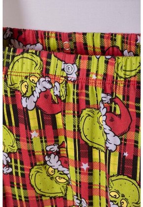 Pijama De Grinch Con Pantalón Largo Rojo Para Bebé 3-6
