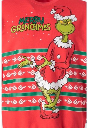 Buzo De Grinch Cerrado Rojo Para Adulto Unisex XS